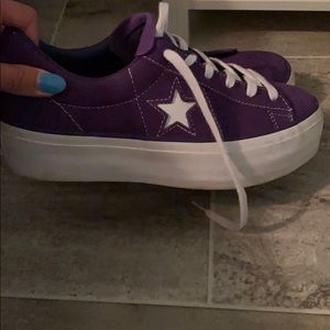 Purple Platform Converses